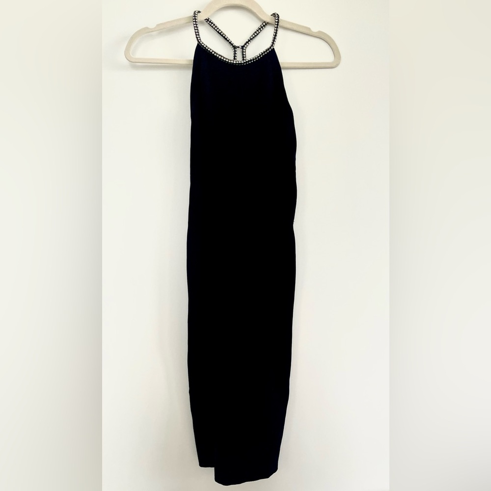 Zara night out Woman’s little black dress. Dark black color. Size M, fits S+XS